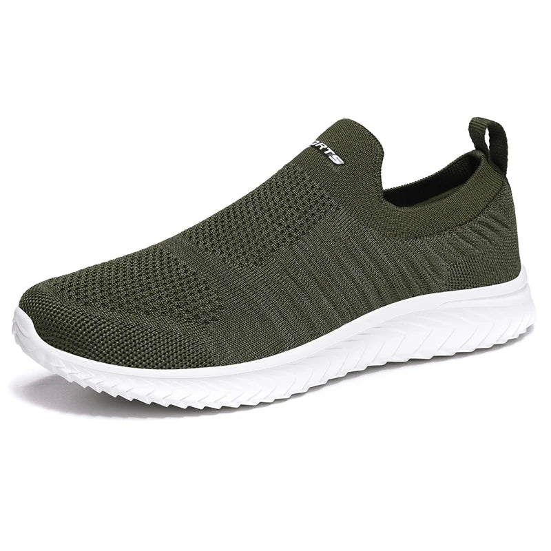 Men's Breathable Slip-On Mesh Walking and Running Sneakers