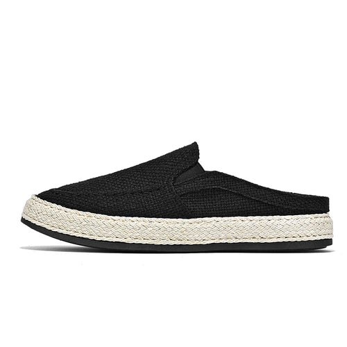 Men's Casual Outdoor Sandals – Canvas Half Slippers with Soft Sole for Summer Walking