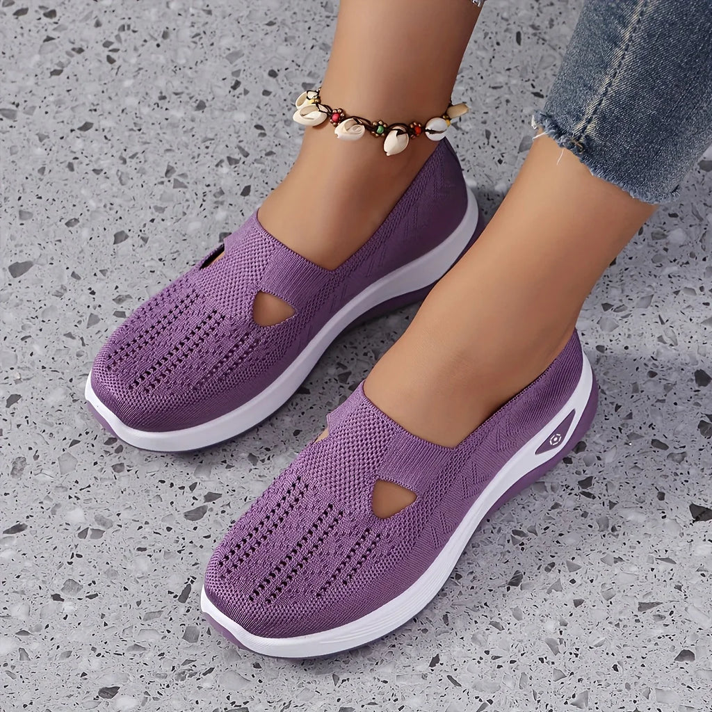 Women's Slip-On Knit Sneakers with Arch Support