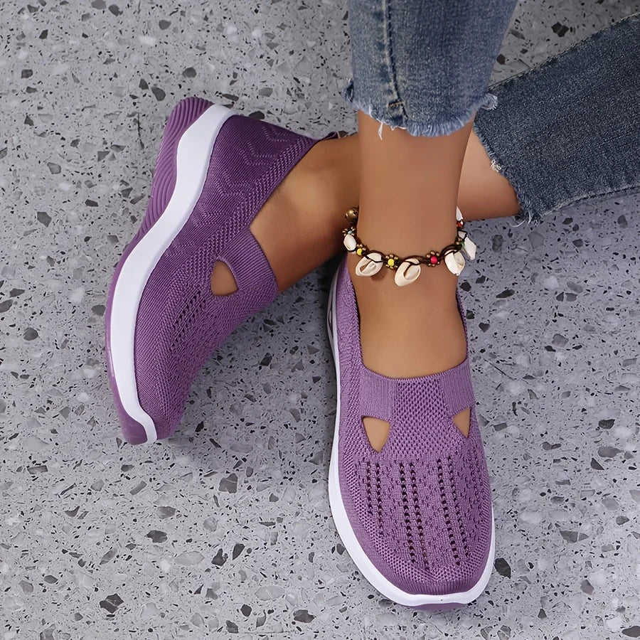 Women's Slip-On Knit Sneakers with Arch Support