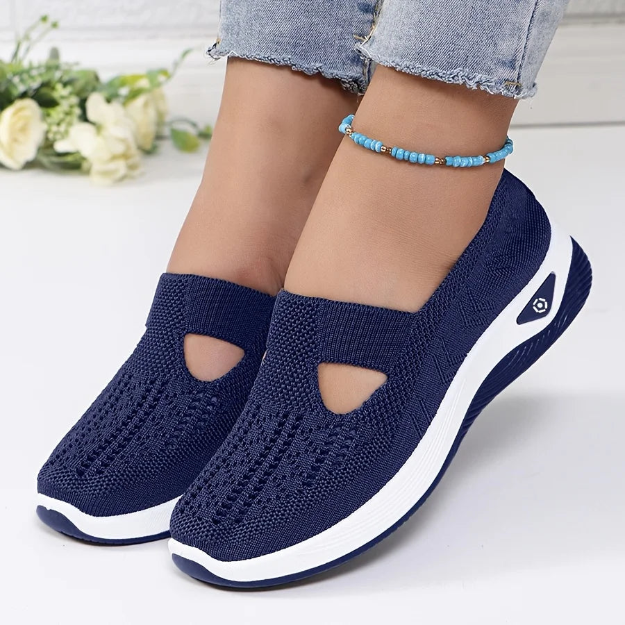 Women's Slip-On Knit Sneakers with Arch Support