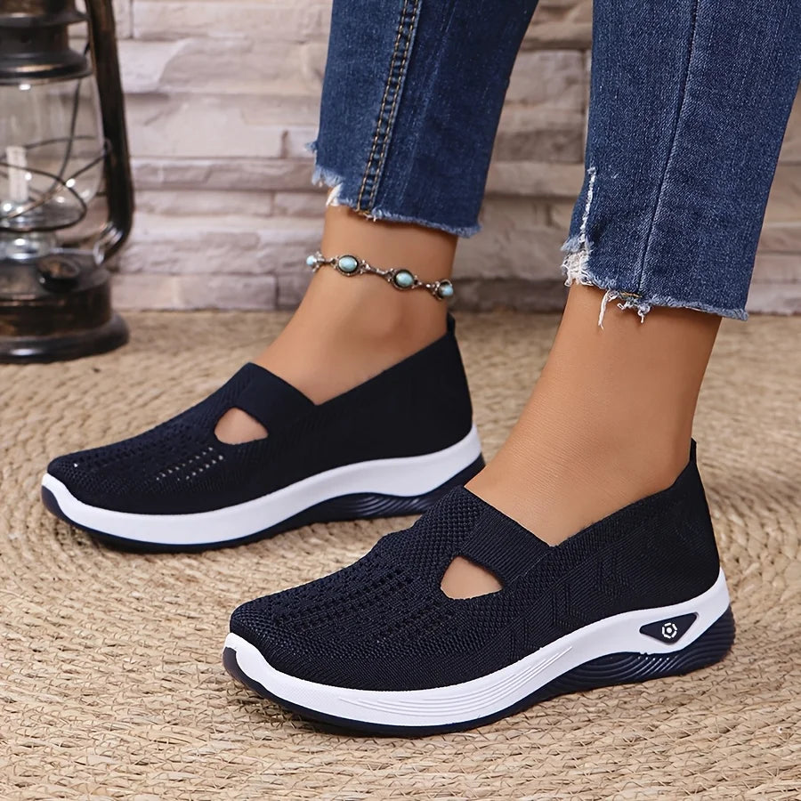 Women's Slip-On Knit Sneakers with Arch Support
