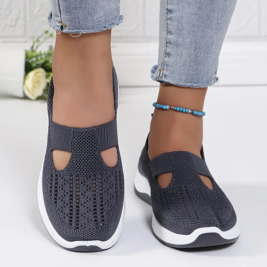 Women's Slip-On Knit Sneakers with Arch Support