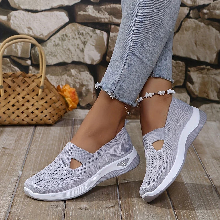 Women's Slip-On Knit Sneakers with Arch Support