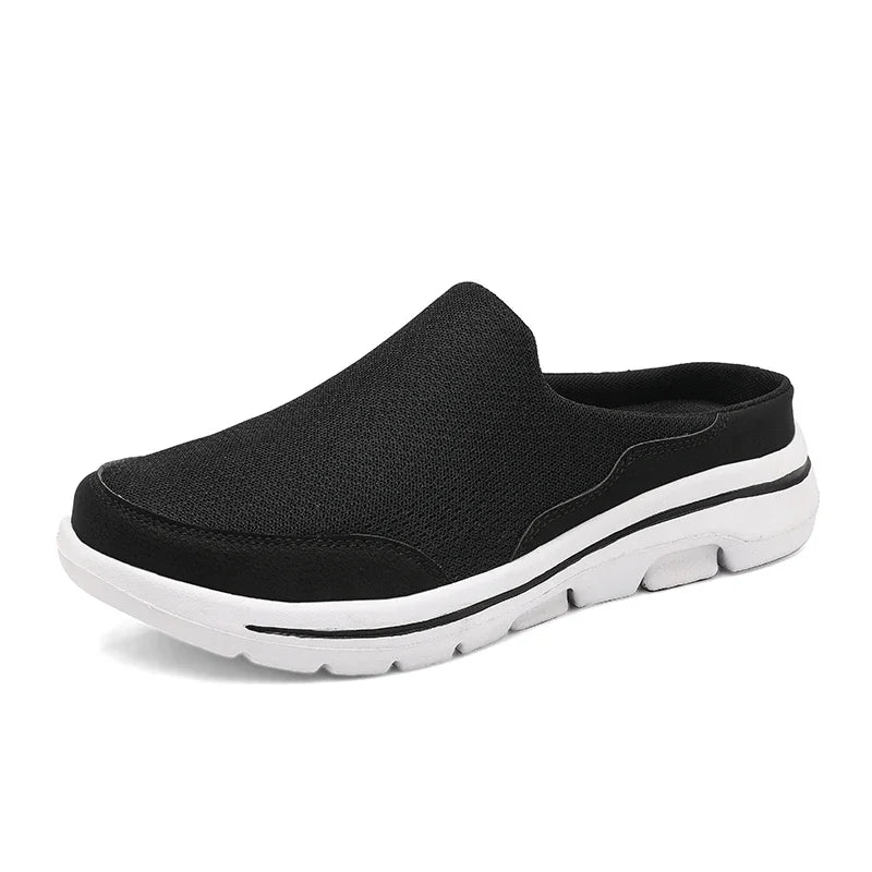 2025 Men Slippers Summer Breathable Home Indoor Slippers Men Thick Bottom Slides Fashion Couple Walking Shoes Plus Size 39-48
