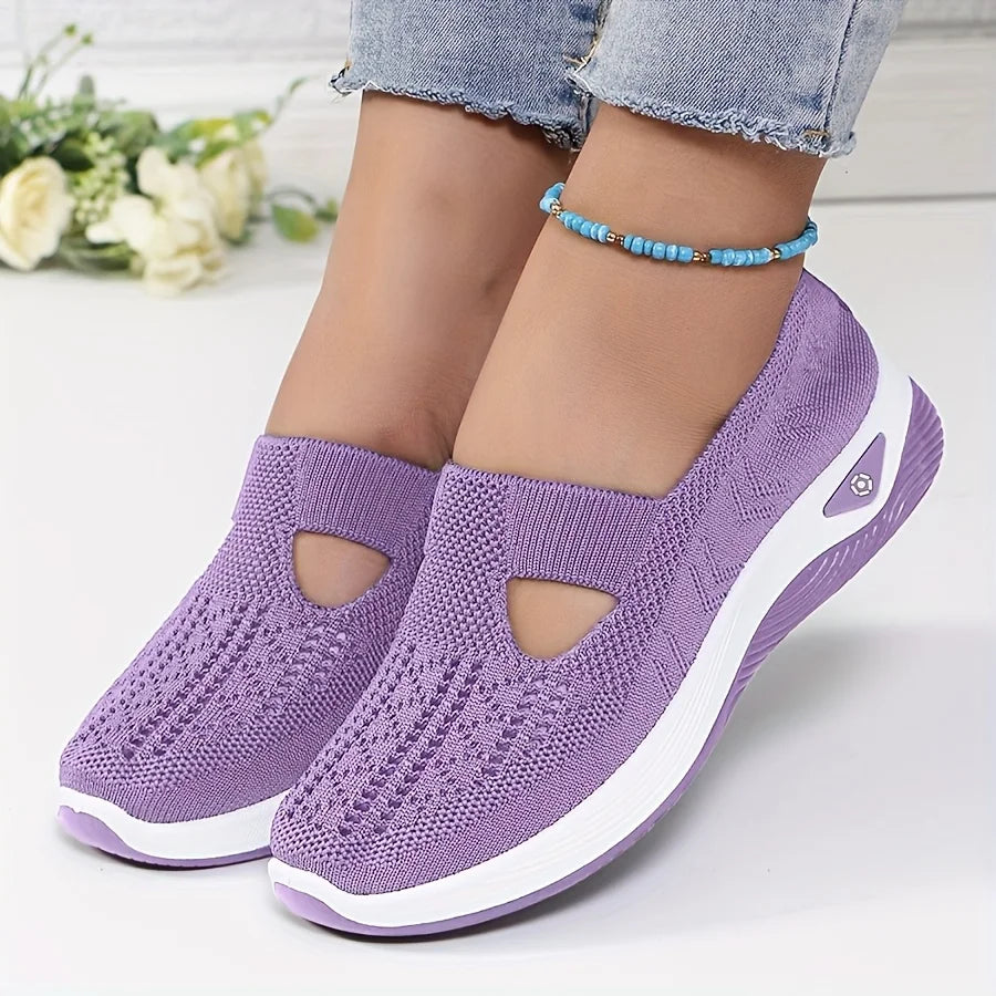 Women's Slip-On Knit Sneakers with Arch Support
