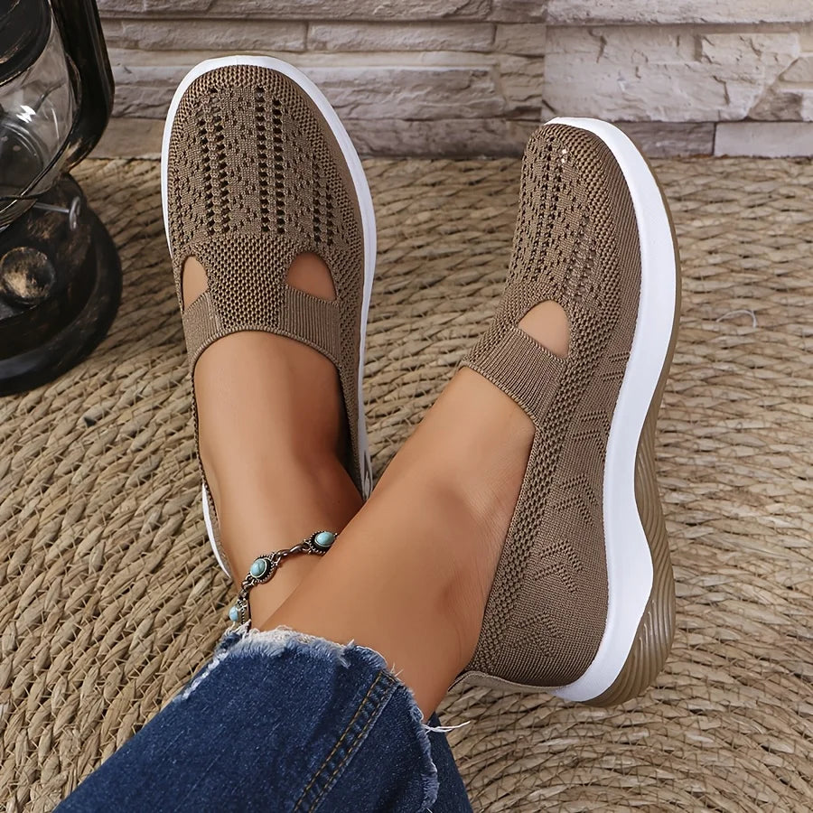 Women's Slip-On Knit Sneakers with Arch Support