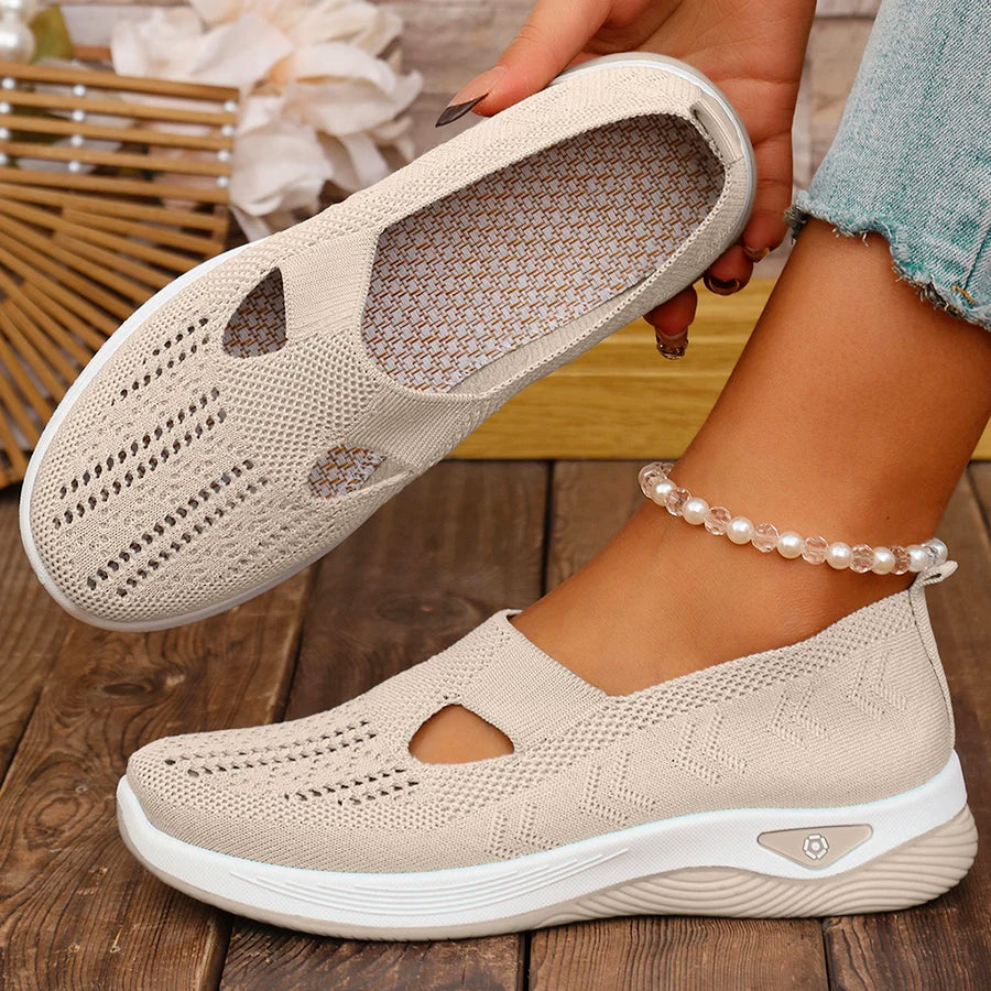 Women's Slip-On Knit Sneakers with Arch Support