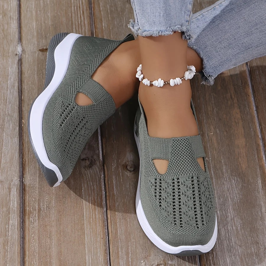 Women's Slip-On Knit Sneakers with Arch Support