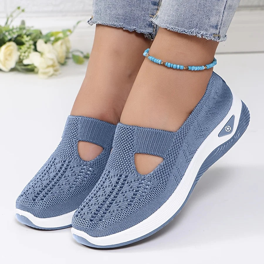 Women's Slip-On Knit Sneakers with Arch Support