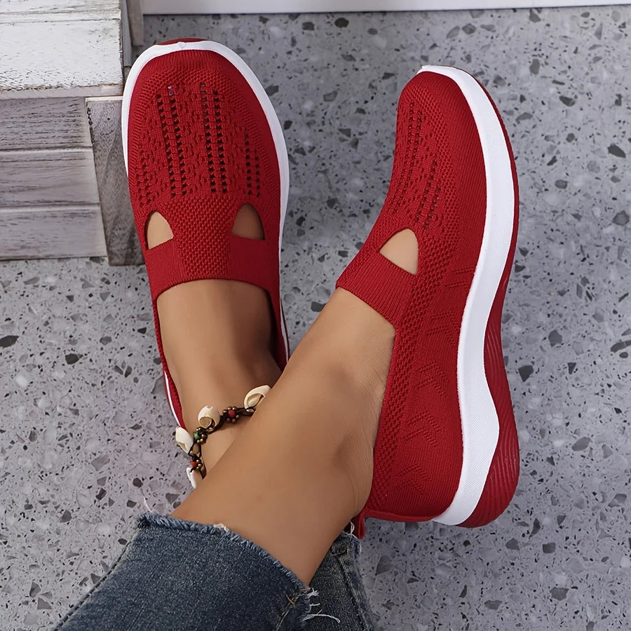 Women's Slip-On Knit Sneakers with Arch Support