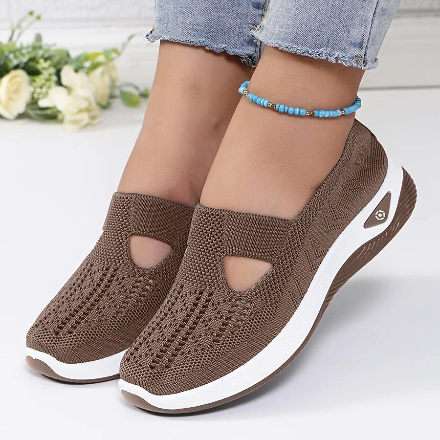 Women's Slip-On Knit Sneakers with Arch Support