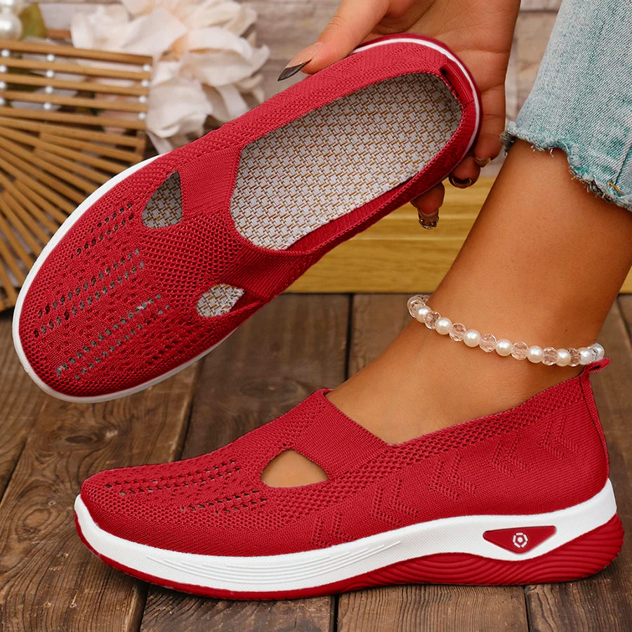 Women's Slip-On Knit Sneakers with Arch Support