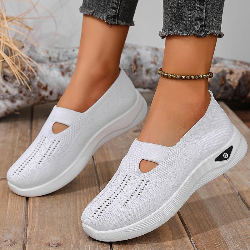 Women's Slip-On Knit Sneakers with Arch Support